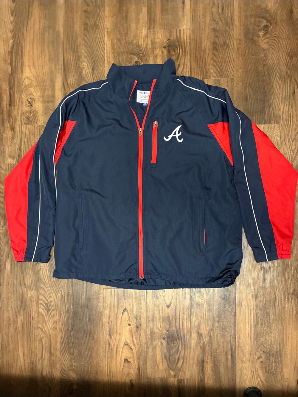 G-III Atlanta Braves Genuine Merchandise Navy and Red Windbreaker Jacket